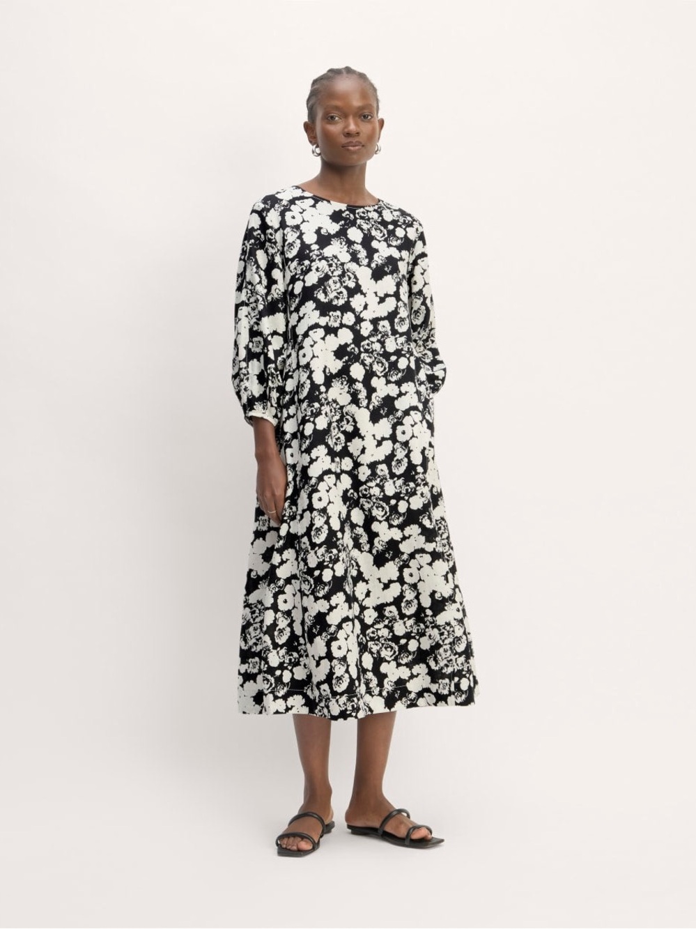 Everlane THE LINEN A-LINE MIDI DRESS